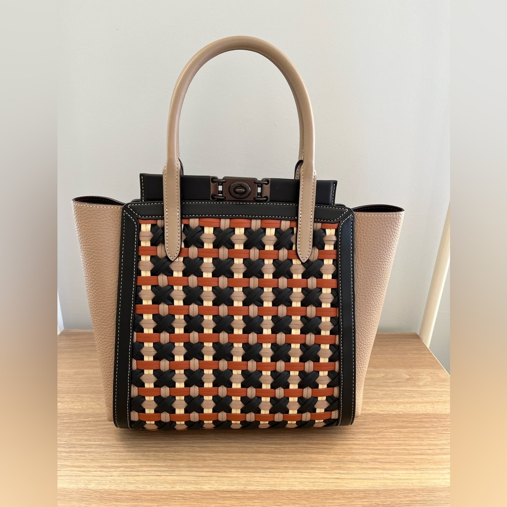 Coach 1941 Multicolor Woven Leather Tote Bag